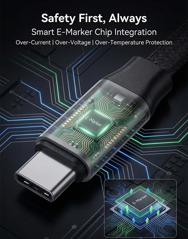 2-in-1 Invisible Phone Stand & Charging Cable, 240W Super Fast Charging Type-C Cable, Portable Hidden Holder Cord for Gaming Office Car Travel, Black Universal Cell Phone Accessory