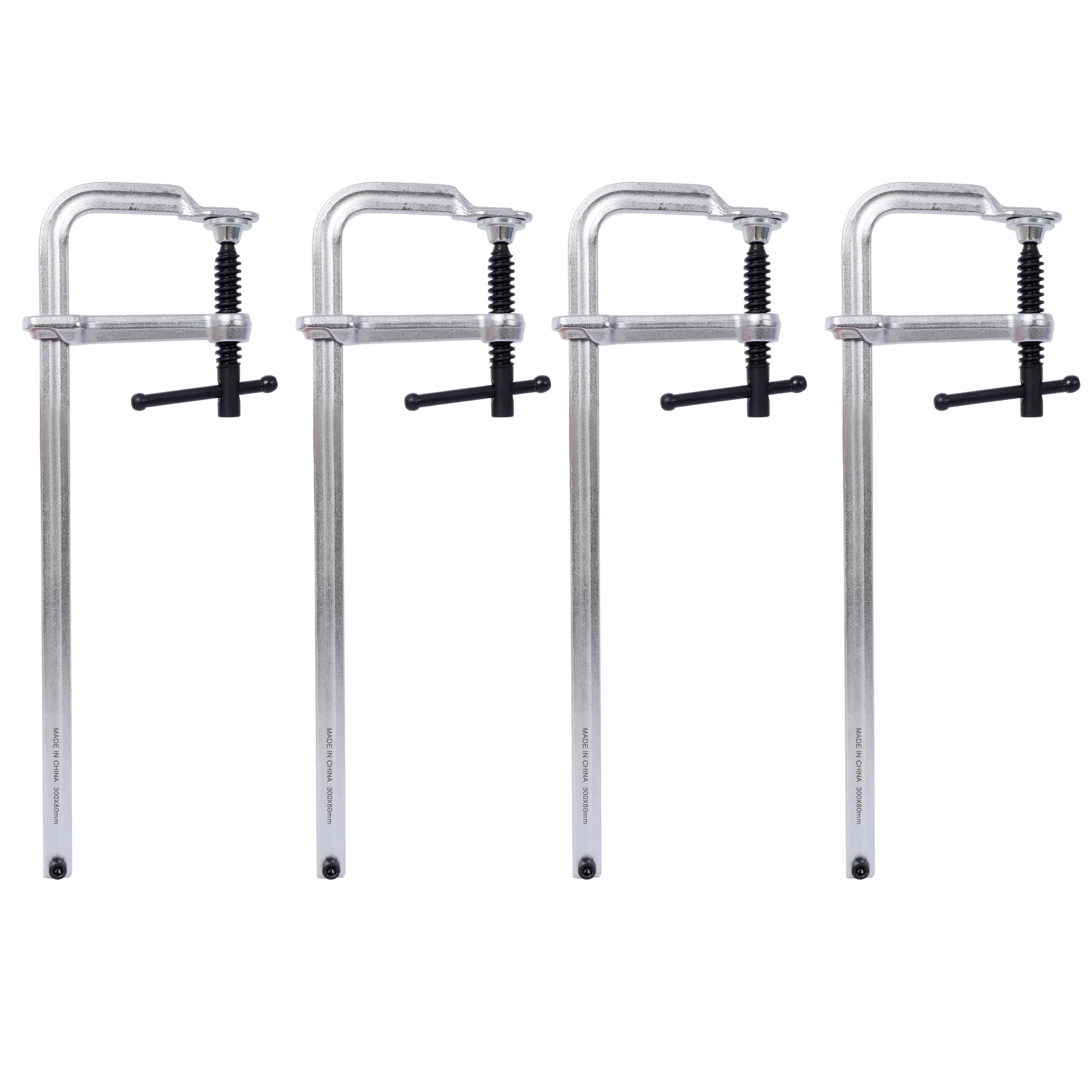 Donext Heavy Duty 4-Pack 12" Bar Clamps with 3" Throat Drop Forged Steel F Clamps for Welding Woodworking Professional Metal Clamps Set Hardware