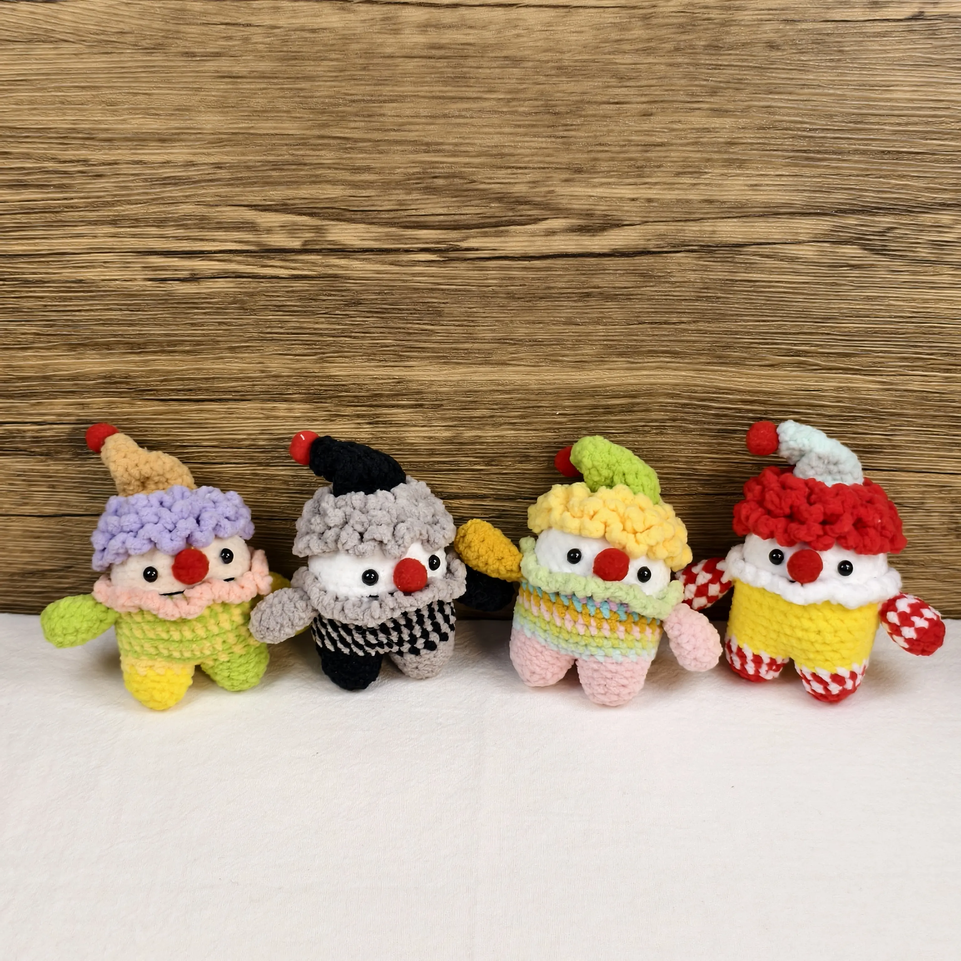 Handmade Amigurumi Crochet Clown Plushie