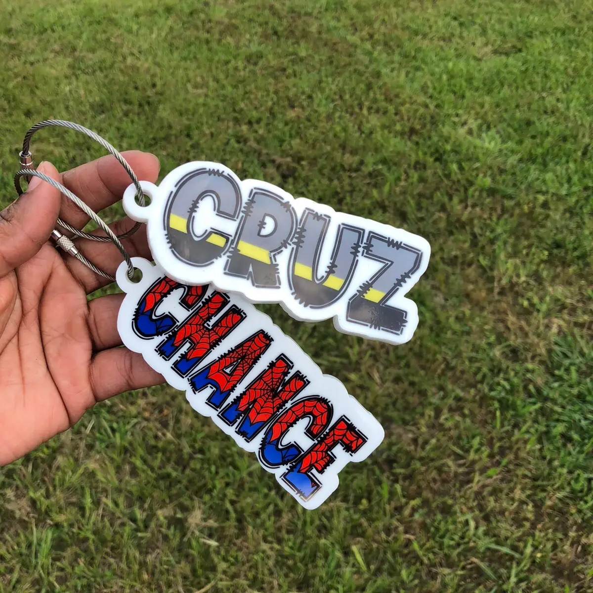 SUPER HERO BACKPACK TAG