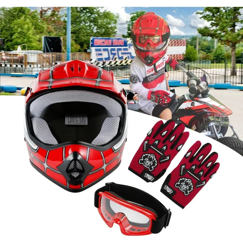 Youth Motorcycle Four Wheeler Riding Racing Helmets Motocross ATV Helmets Offroad Street Dirt Bike Go-Kart BMX MX Full Face Helmet Red Spider Samll Size Youth Motorcycle Four Wheeler Riding Racing Helmets Motocross ATV Helmets Offroad Street Dirt Bike Go-Kart BMX MX Full Face Helmet Red Spider Samll Size