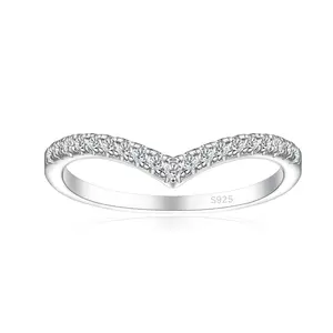 Eternity Ring for Women Zirconia Half Wedding Bands Size 5-10