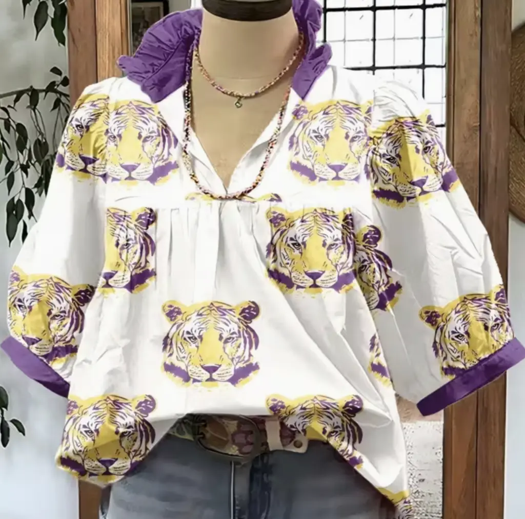 Womens tiger Gameday Blouse