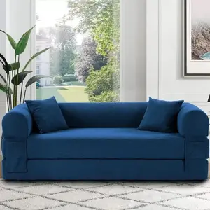 Convertible Sofa Bed Corduroy Boneless Couch Pull Out Bed Futon Sleeper Sofa