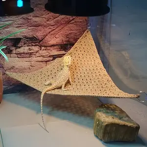 Durable Reptile Hammock | Handmade Climbing Net & Suspension Bridge for Bearded Dragons | Reptile Cage Accessory | Easy Assembly | Encourages Climbing & Exercise | Terrarium Enrichment | Natural Look | Sturdy Lizard Hammock for Reptile | Reptile Habitat