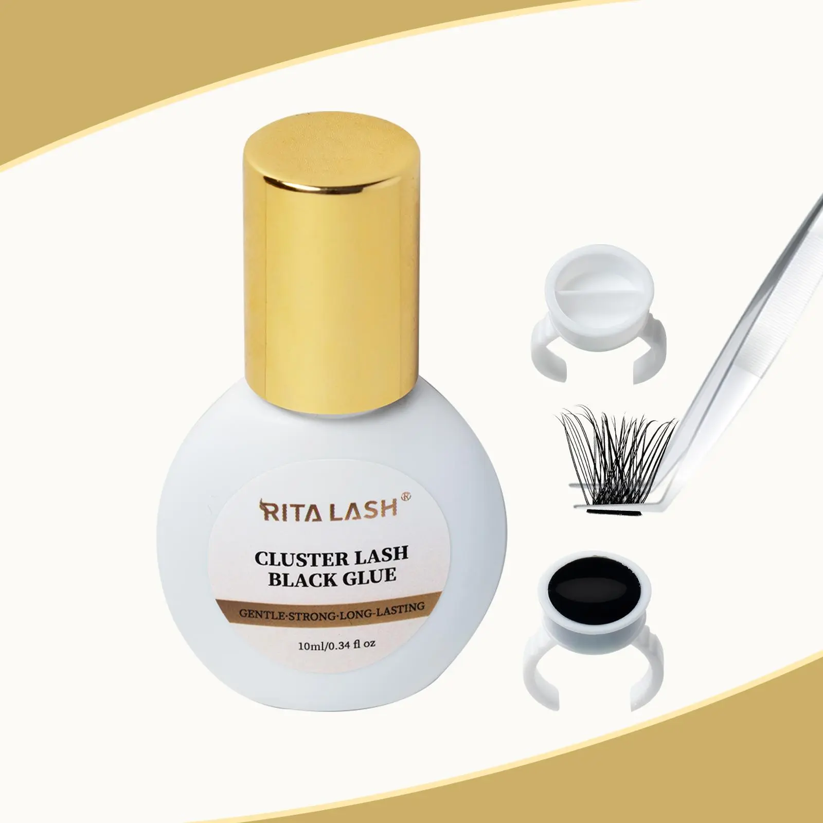 False Eyelash Glue, Quick-Drying Lash Extension Adhesive for, Cosmetic Tool for Women, Cluster Lash Glue, Eyelash Extensions