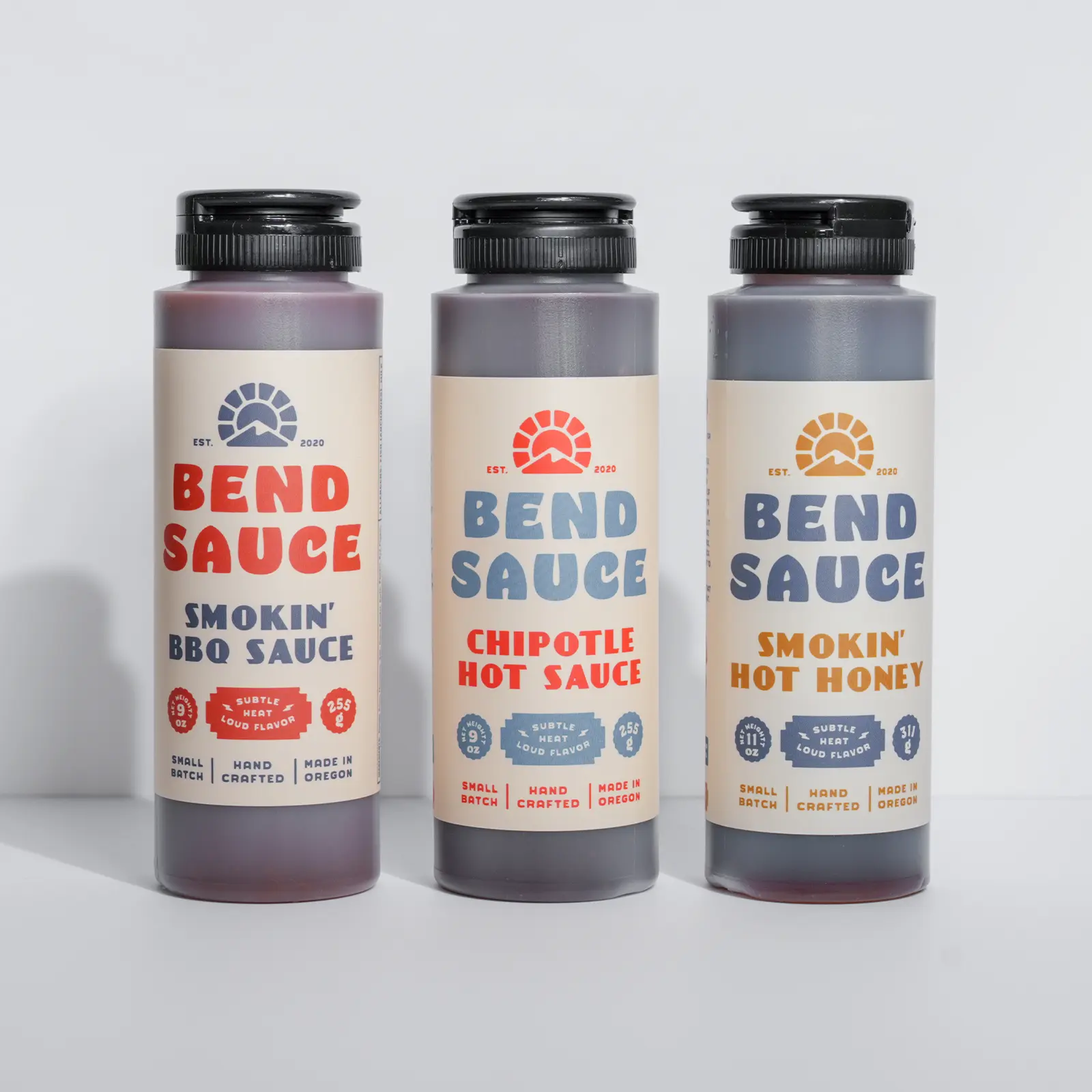 Bend Sauce The Full Send Pack - Chipotle Infused Smokin' Hot Honey, Hot Sauce & BBQ Sauce Trio for Flavorful Meals