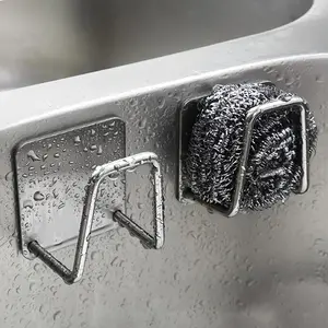 2pcs Kitchen Sink Sponge Holder and Dishcloth Drying Rack, No-Drill Design, Suitable for Kitchen & Bathroom Storage Hooks, 4 Seasons Use, Perfect Gift for Christmas, Halloween, or Christmas Eve