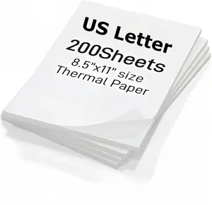 iDPRT 200 Sheets US Letter Thermal Paper 8.5 x 11 Inches Portable for iDPRT/HPRT/PRT Printers Compatible with Various Portable Thermal Printers Environmentally Friendly Home Office Travel