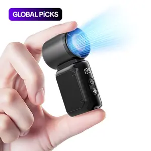 Mini Portable Fan, Handheld Mini Fan, USB Rechargeable Mini Personal, Multifunctional Fan, Wearable Fan, LED Display Fan, Pocket Design for Travel/Summer/Concerts/Lash, USB Charging Fan, Gifts for Women #GLOBAL PICKS