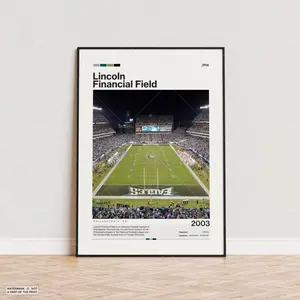 Lincoln Financial Field Poster, Philadelphia Eagles Poster Print, Stadium Poster, Sports Poster, Mid Century Modern, Football Fan Gift