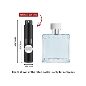 Azzaro Chrome Eau de Toilette 8ml / 0.27oz – 100% Original Authentic Decanted Perfume Spray