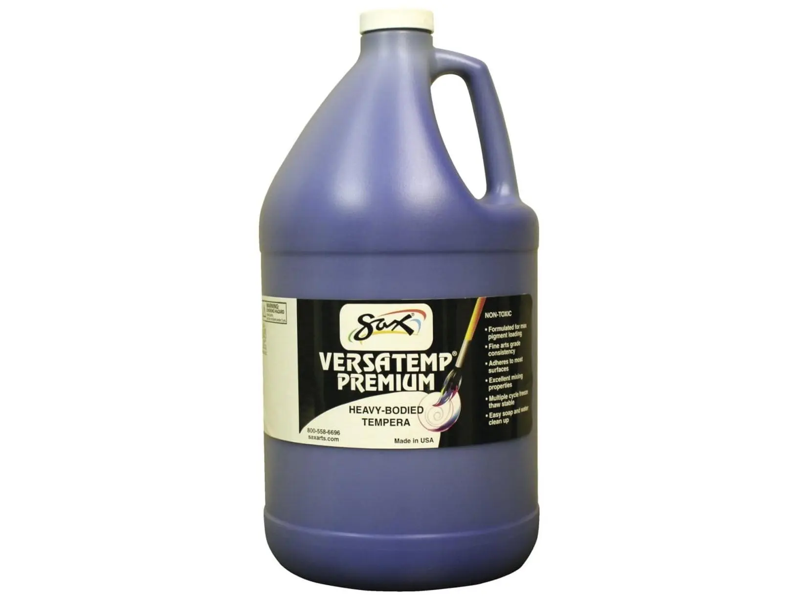 Chroma Acrylics 1592730 Versatemp Premium Heavy-Bodied Opaque Liquid Tempera Paint, Primary Blue, 8 lbs (Gal Size), Ideal for Backdrops & Block Printing, Excellent Color Mixing, Easy Soap and Water Clean Up, Cleans Up Easy With Soap And Water