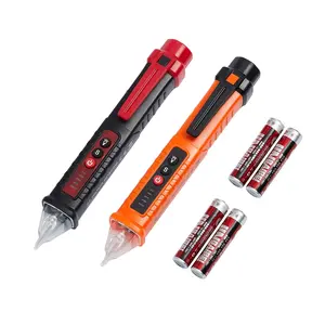 2 Pack Non-Contact  Detector,  Tester Electrical Tester, AC 12V/48V/70V-1000V, Wire Tester with Buzzer  and Flashlight, Wire Breakpoint Finder, Orange & Red