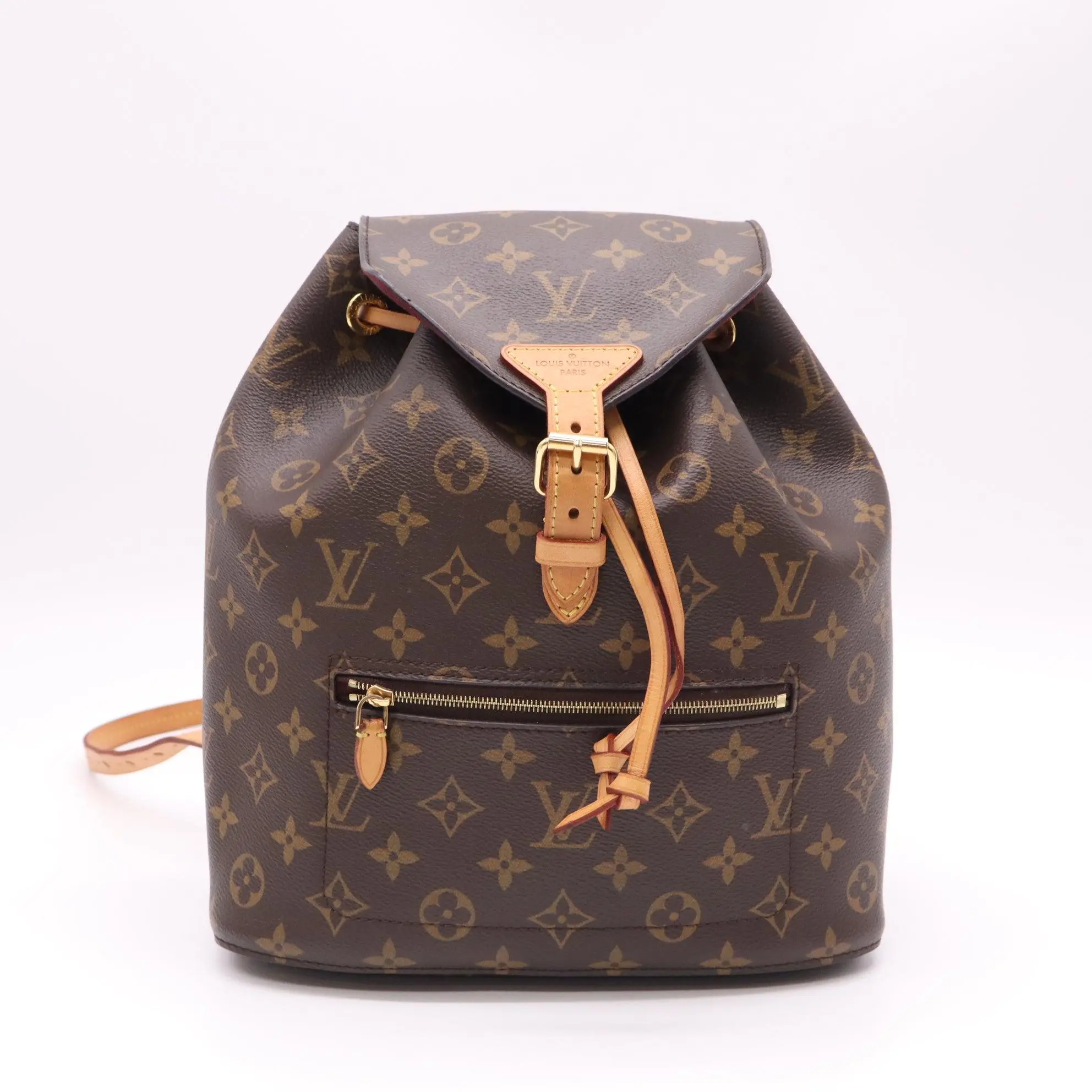 Pre-owned Louis Vuitton LEATHER Travel Bags Monogram Montsouris NM Backpack LDM 1723