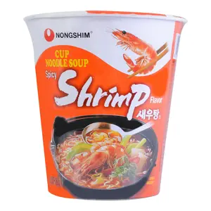 NONGSHIM Spicy Shrimp Noodles Cup - Authentic Korean Instant Ramen 67g