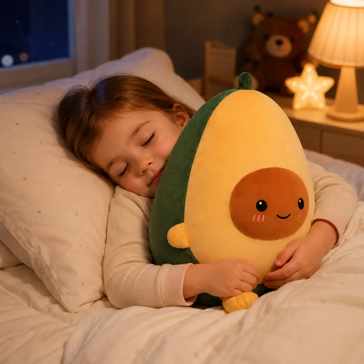 SNOWOLF Soft Stuffed Figure, Smooth Food-Themed Plush Toys (Avocado, Pear Shapes), Skin-Friendly Plush for Cozy Cuddles, Cute Collectibles, House Decoration Pillow, Ideal Birthday Gift for Kids, Pear Shaped Body