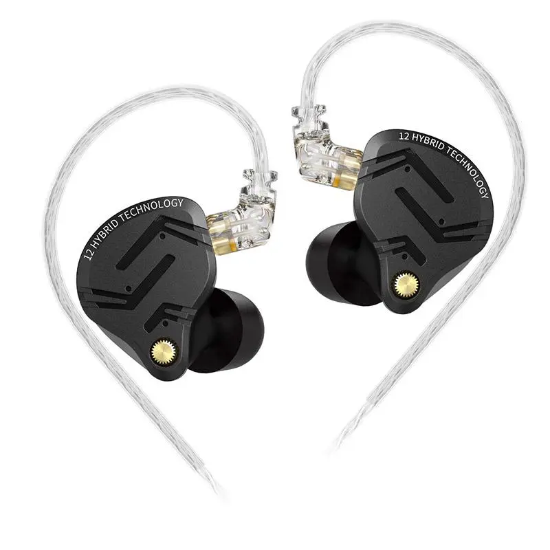 KZ ZS12 PRO X in-ear Monitor Earphone, 1DD+5BA Hybrid Wired Gaming Earbuds, Best in-ear Headphones with 2PIN Cable for Audiophile, HD Stereo Earphones, Electronic, Hybrid Armature Earphone, In Ear Monitors