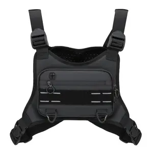 2026 Convenient Sports Chest Bag For Men, Water Resistant Lightweight Front Running Vest Bag With Built-In Phone Holder & Extra Storage For Workouts, Cycling