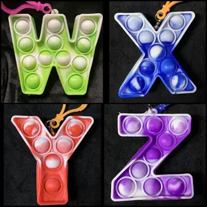 W-Z TIE DYE ALPHABET TOY KEYCHAINS