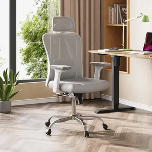 DEVAISE Ergonomic Mesh Office Chair with Adjustable 3D Headrest and Tilt Function, Big and Tall Reclining Comfy Home Computer Desk Chair with