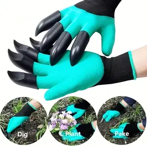 Waterproof Rubber Gardening Gloves with Claws, Heavy Duty Durable Protection for Digging & Planting, Design, Ideal for Outdoor Use