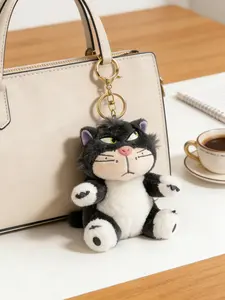 Cute Plush Lucifer Cat Doll, Soft Toy Hanging Decoration, Backpack Charm, Adorable Kitty Figurine, Birthday Gift, Valentine's Day Present