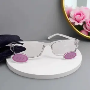 INS Powder Blusher Glasses Anime Cosplay Eyewear Acrylic Transparent Fashion Retro Y2K Eyeglass Sunglasses Costume Accessories