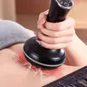 [Renhui] Rechargeable Hand-Held Plastic Muscle & Lymph Therapy Massager - Heating, Vibration Functions, Fatigue Relief, Sensitive Skin-Friendly, Whole Body Use with Neck-Leg Coverage, Abdomen, Back, Adult Targeted Holiday Gift Brush