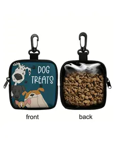 Dog Treat Pouch Zipper Wallet, Dog Treat Bag with Hanging Hook, Outdoor Pet Training Bag for Dog Walking, Essential Pet Accessory