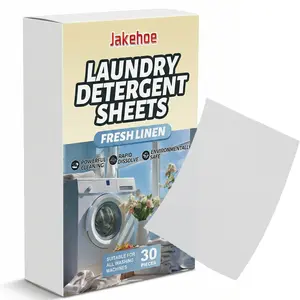 Laundry Detergent Sheets, 1 Sheet Cleans 8 Clothes, Rich Foam & Long-Lasting Scent, 4-in-1 Clean Soften Disinfect & Fragrance, 30 Count Eco-Friendly Zero Additives, Stain Remover, Gentle Fabric Wash Sheets