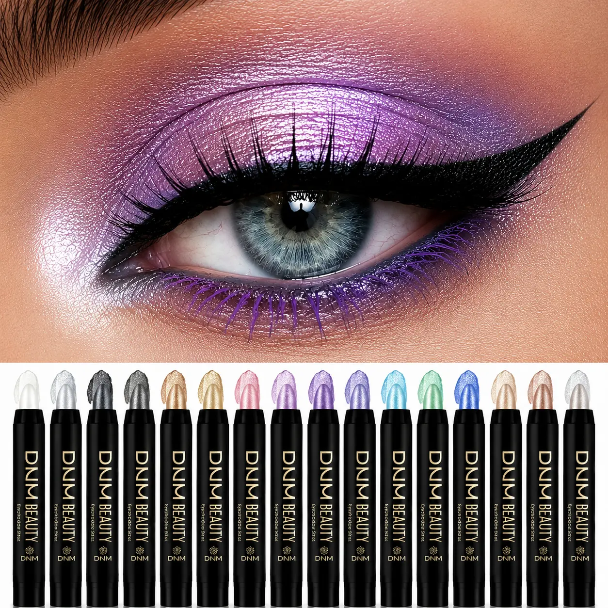 16pcs/set Long-Lasting Eyeshadow Stick Set , Waterproof Metallic Shimmer Glitter Eyeshadow Sticks, Eyeshadow Makeup, Highly Pigmented Eyeshadow Pens, Eye Makeup Products