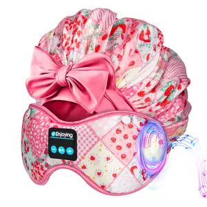 3-in-1 Satin Sleep Bonnet with Built-In Audio Mask – Anti-Frizz Hair Protection Cap with Light Blocking Eye Cover for Beauty Sleep&Night Routine