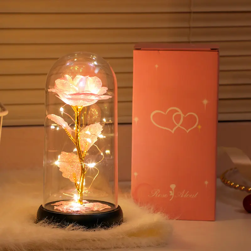 Shimmering pink gold foil flower