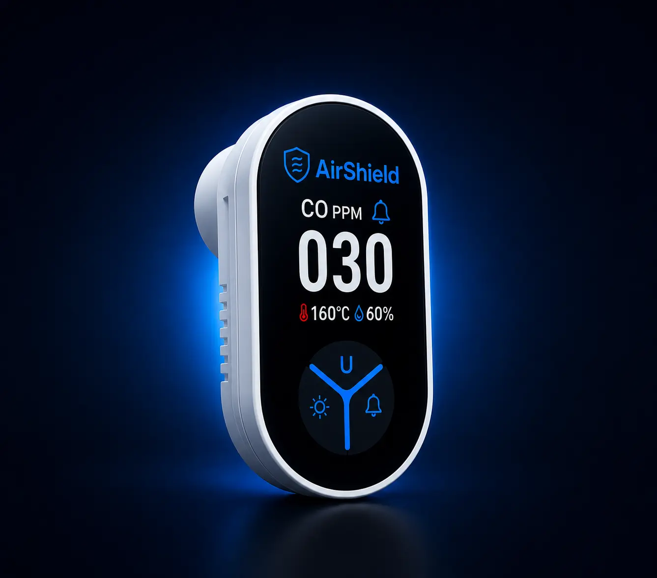 AirShield™ 3-in-1 Portable Carbon Monoxide Detector