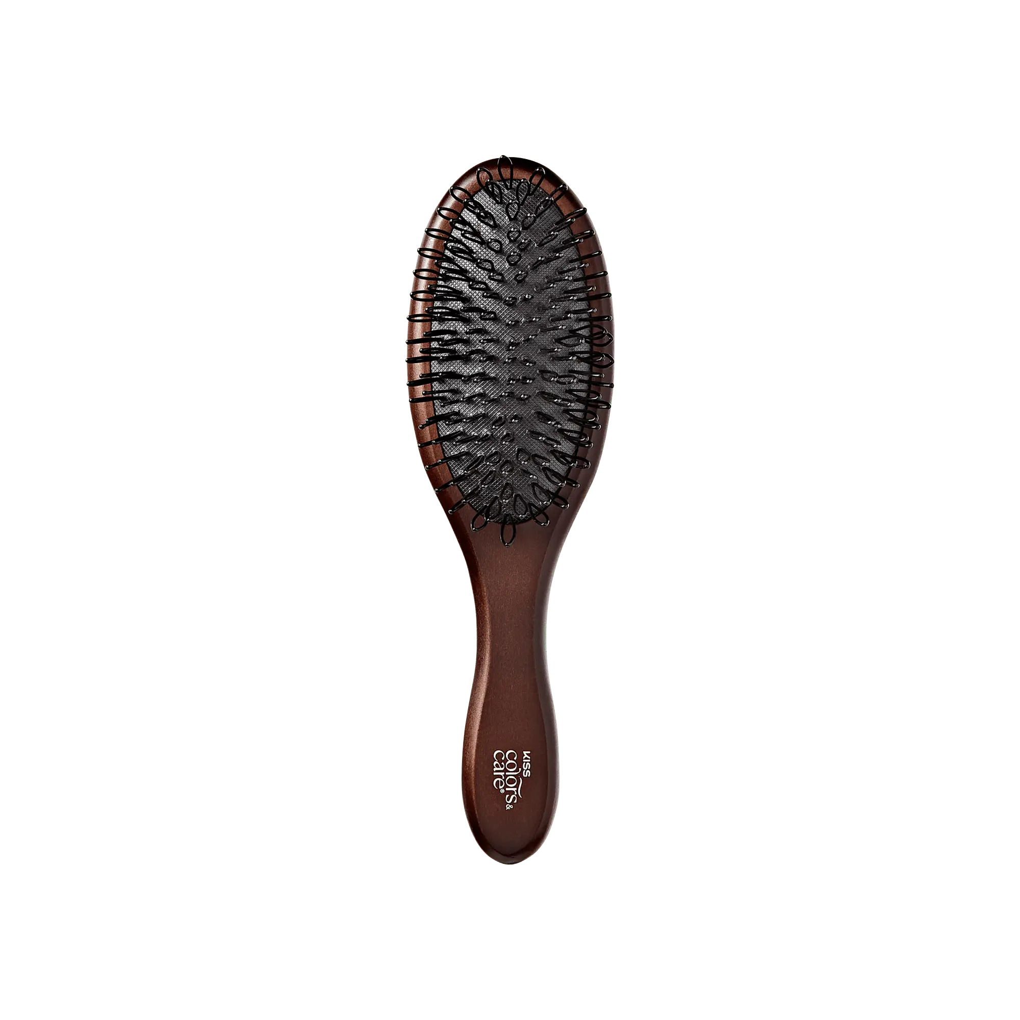 Kiss Colors & Care Dual-Sided 2-in-1 Wooden Wig Brush | Wig Detangler, Wig Styler, Anti-Static & Anti-Frizz, Hair Accessories