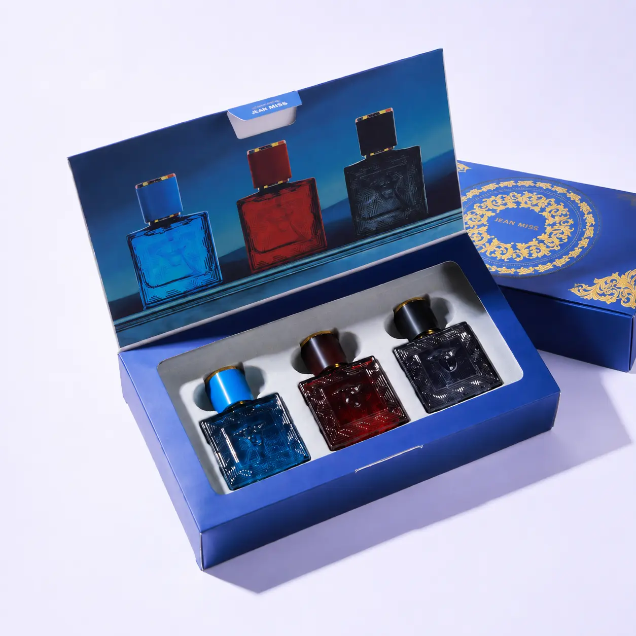 Jean Miss Eros Men's Perfume Gift Set For Men 3Pcs Eau De Toilette Spray Long Lasting arabian Luxury Cologne, Features Fresh Fougere, Spicy Woody Vanilla & Mild Floral Fragrance Summer Scent 30ml Ideal Gift For Boyfriend, Daily Date Night & Party