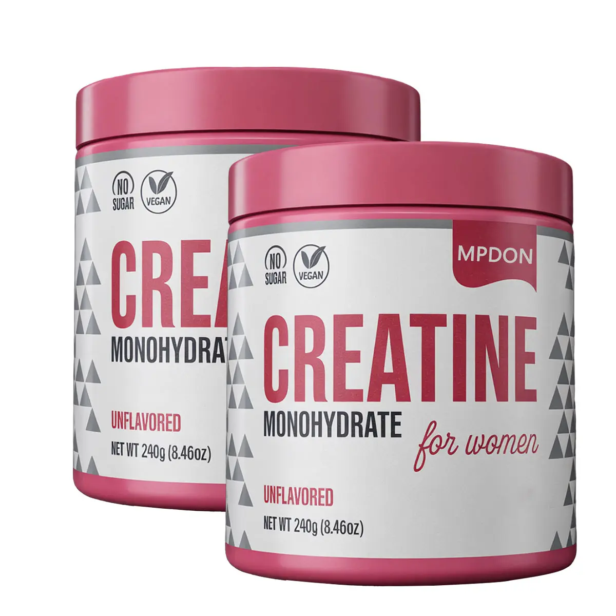 Women's Micronized Creatine Monohydrate Texture Powder Dietary Supplement - 2000mg Collagen Peptides, 1g 2:1:1 BCAA, Sugar-Free, Gluten-Free, Unflavored USA-Made Stack for Fitness Muscle Growth & Recovery