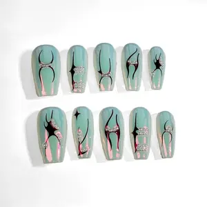 VOILEEDENAILS/MIE04-Press On Nails - Long or Short Nails Available in Various Colors and Styles