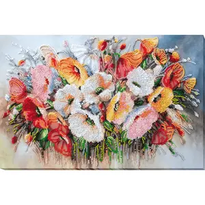 Bead Embroidery Kit - Delicate flowers AB-805