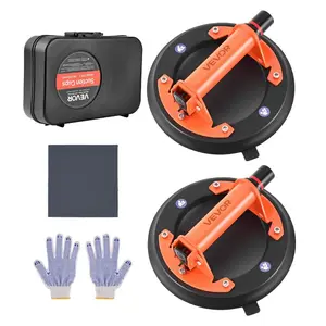 VEVOR Vacuum Suction Cup, 8 - Inch Vacuum Glass Lifter with ABS Handle, 400 lbs Max Lifting Capacity Tile Suction Cup Tool with Carrying Case for Lifting Large Tile, Granite, Drywall, Windows (1 - Pack)VEVOR Super Brand Day