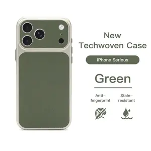 Official Website Same Style Tech Fabric Magnetic Instant Change 17 Large Window Built-in Magnetic Phone Case 17promax Full Coverage Anti-drop Protective Case 12/13/15pro