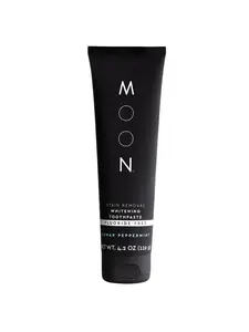 MOON Stain Removal Whitening Toothpaste, Fluoride-Free, Lunar Peppermint Flavor for Fresh Breath, Gentle Whitening, Promotes Brighter Smile, Suitable for Daily Use, for Adults, 4.2 oz
