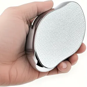 The Crystal Hair Removal Tool, a painless, reusable exfoliator suitable for both men and women, featuring a water-resistant, Water proof design and available in various colors such as blue, gold. Specifically designed for use on smooth skin on the back