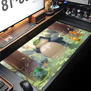 Snorlax Mouse Pad Gaming Locking Edge Big Computer Gamer Large Rubber Art Anime Mousepad Laptop Desk Mat
