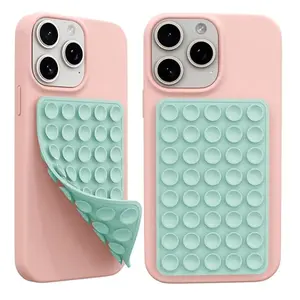 2 Pack Silicone Octo Cup Buddy Sticky Grip Holder for Cellphone, Silicone Suction Cup Phone Case Mount Double Sided, Hands-Free Phone Accessories Strong Grip Holder for Selfie and Video