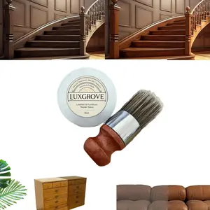 Furniture Salve for Leather - Polisher, Moisturizer, and Restorer for Couches and Furniture - Conditioner for Leather, Wood, and Vinyl - Repair Salve with Brush for Household Set Sofa