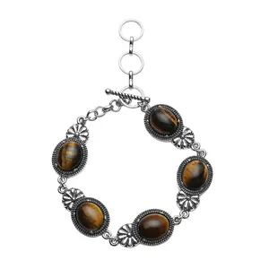 Black Oxidized Lapis Lazuli Bracelet for Women Jewelry Birthday Christmas Gifts for Women