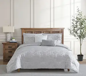 Tahari Home Nikka 5-Pc Jacquard Floral Comforter Set, King