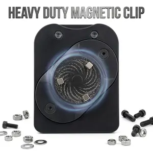Strong Magnetic Tool Holder Belt Clip: Heavy Duty N52 Magnet Tool Holster Clip-On Design for Wrenches Pliers Screwdrivers Hammers Screws Nails for Electricians Plumbers Carpenters DIY Projects